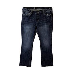 KUT from the Kloth Size 14 Karen Baby Bootcut Jeans Blue Dark Wash KP697MC2